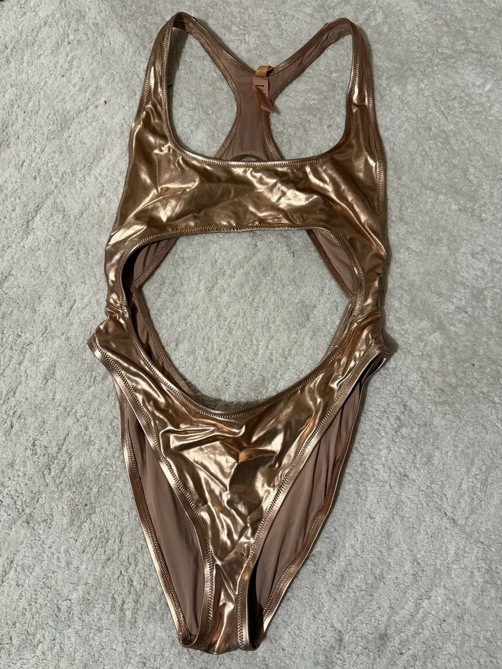 Skims Metallic One-Piece Swim